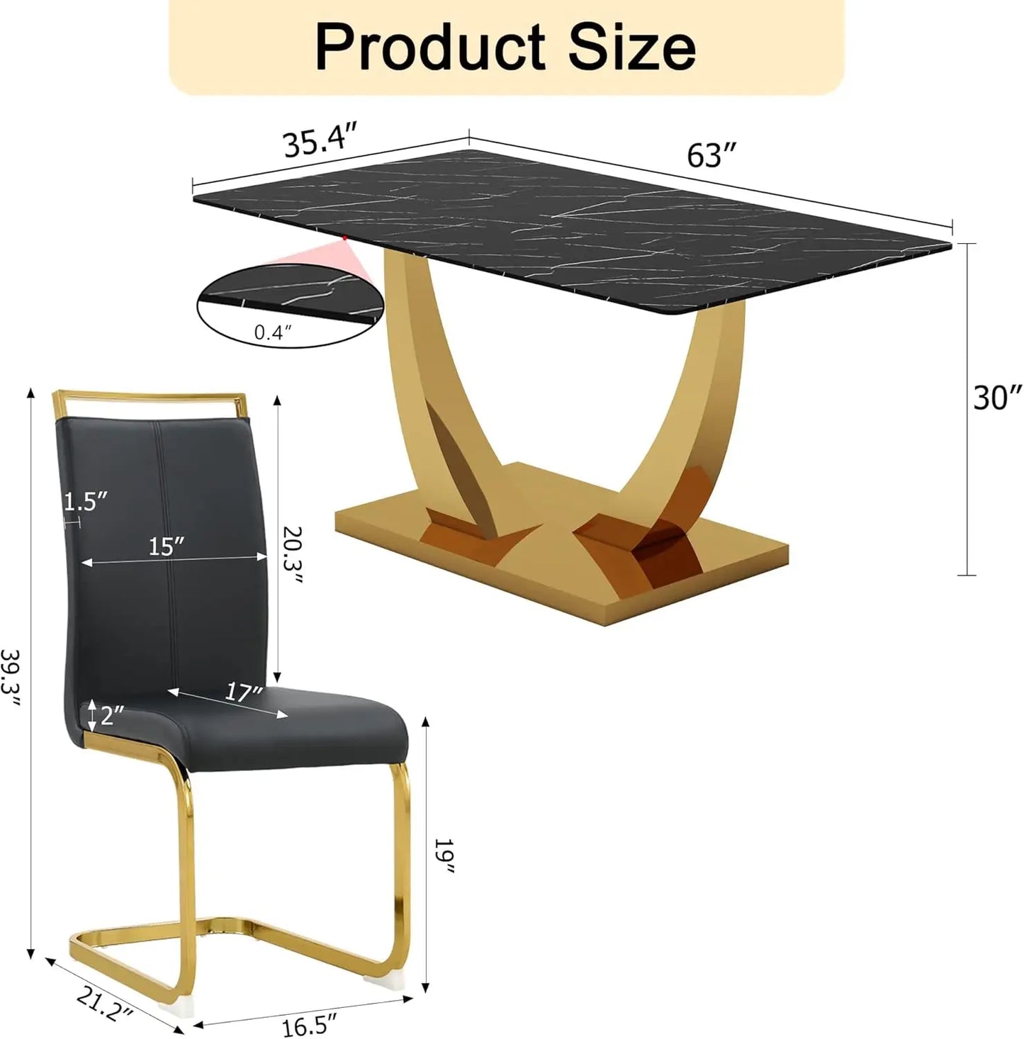 63” Dining Room Table